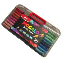 Marker akrylowy p�dzelkowy 36 kolor�w M&G