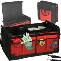 Organizer do baganika torba do samochodu czarny czerwony 58x37x32
