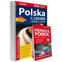 Polska Atlas Samochodowy 1:250 000 + Pierwsza Pomoc 2026/2027