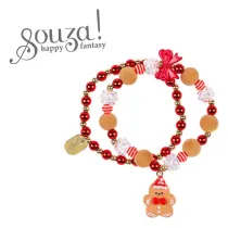 Bransoletki z duymi perami i zawieszk witeczn Gabrielle 2 szt. Souza!