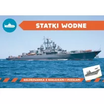 Kolorowanka z naklejkami. Statki wodne