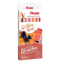 Pentel Zestaw do liternictwa Brush SESW30-ST6GHPL 6 kolor�w