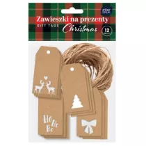 Interdruk Zawieszki na prezenty kraft z wyci�.CHRISTMA