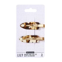 Sister Young Lily Makeup Hair Clips Zestaw klipsy do wosw Milk Coffee 2 szt.