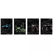 Interdruk Zeszyt A5/32K kratka M 70g UV Cars (10szt)