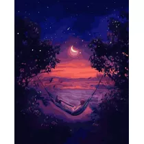 Twoje Hobby Malowanie po numerach czarne p��tno - Nocna... 40x50cm