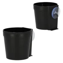 Esschert Design Czarna doniczka z przyssawk