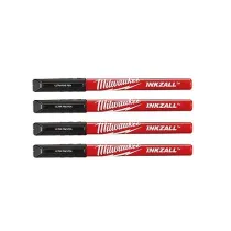 Milwaukee Markery cienkopisy czarne 4szt