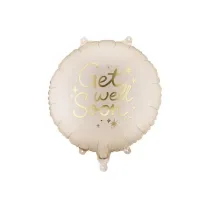 PartyDeco Balon foliowy pastylka Get Well Soon 35x35cm