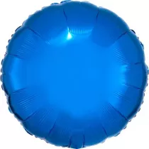 Amscan Balon foliowy metalik niebieski okr�g�y 43cm