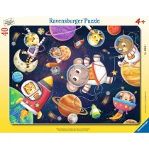 Puzzle 40 Animals in Space Frame Ravensburger