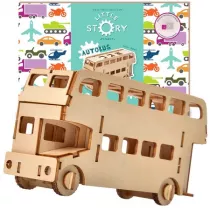 Drewniane Puzzle Model 3D - Autobus Robotime