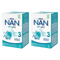 Nestle Nan Optipro 3 Mleko modyfikowane junior dla dzieci po 1. roku Zestaw 2 x 650 g
