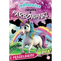 Ksi��ka edu. B5 Jednoro�ce. Zadanka & farbowanki  P�DZELEK SKRZAT 980744
