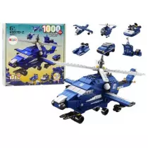 Klocki Konstrukcyjne 6w1 Helikopter police 1000el