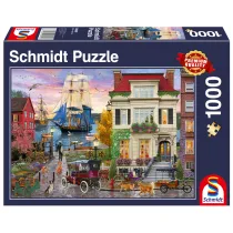 Puzzle 1000 el. Miasto portowe Schmidt