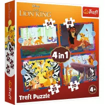 Puzzle 4w1 - Odwany Krl Lew (35+48+54+70 el.) Trefl