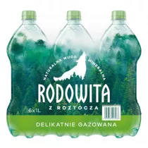 Rodowita z Roztocza Woda mineralna delikatnie gazowana Zgrzewka 6 x 1000 ml