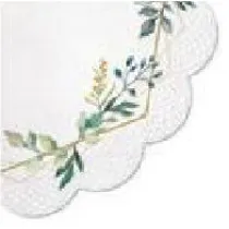 Paw Serwetka Decor Round Leaves Frame 32cm �rednicy, 12szt./op. - serwetka okr�g�a