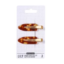 Sister Young Lily Makeup Hair Clips Set klipsy do wosw Dark Brown 2 szt.
