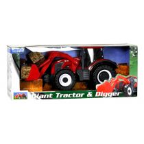 Traktor Gigant Spychacz 1:16 czerwony Teama