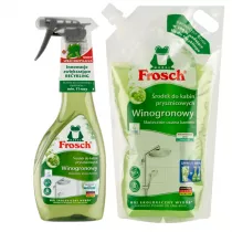 Frosch rodek do kabin prysznicowych winogronowy + zapas w worku Zestaw 500 ml + 1000 ml