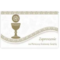 Pol-Mak Zaproszenie Komunia z kopert� 16x9 cm