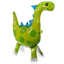 Balon foliowy je�d��cy z k�kami - dinozaur