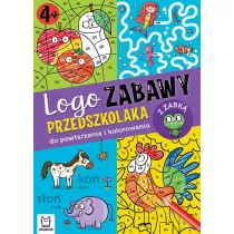 Logo zabawy przedszkolaka. Do powtarzania i kolorowania z abk
