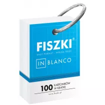Cztery Gowy Fiszki in blanco. 100 kartonikw w kratk
