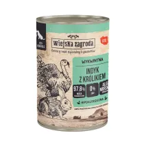 Wiejska Zagroda Karma mokra dla psa Indyk z krlikiem (dorosy) 400 g