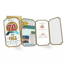 Kukartka Karnet PM-396 Urodziny 70  cyfry, roczniki  2025