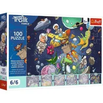 Puzzle UFT 100 el. Wujcio w kosmosie Rodzina Treflik�w 16546