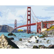 Brushme Malowanie po numerach - Most San Francisco 40x50cm