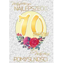 Henry KARNET URODZINY 70 A5 Z KOP ZLOC BALON GLAMUR HE
