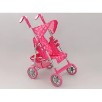 Wózek dla lalek spacerówka różowe serca B1706 Adar