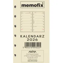 Wk�ad kalendarzowy 2026 Memofix A6 TNS