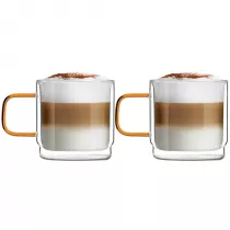 Vialli Design Komplet szklanek z podwjn ciank Amber 8586 2 x 320 ml