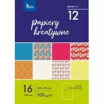 Tetis Papiery kreatywne A4 zestaw 11 16 kartek