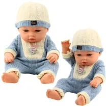 Lalka bobas w niebieskim wdzianku Leantoys
