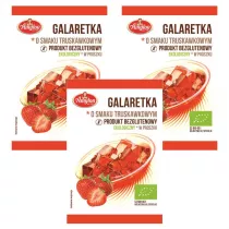 Amylon Galaretka truskawkowa bezglutenowa  Zestaw 3 x 40 g Bio
