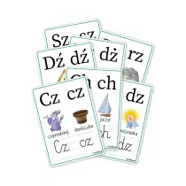 Plansze edukacyjne A5 - Dwuznaki 7 kart