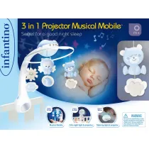 Muzyczna karuzelka Infantino 3w1 niebieska B-Kids