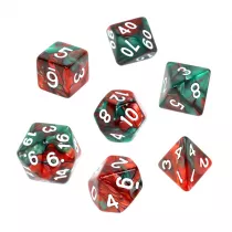 Komplet koci RPG - Dwukolorowe - Czerwono-zielone Rebel