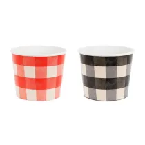 PartyDeco Wiaderka na przek�ski Krata 14cm