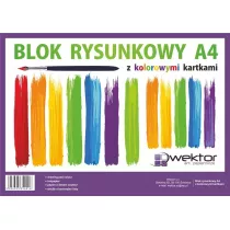 Wektor Blok rysunkowy A4 kolorowy 16 kartek 10 szt.