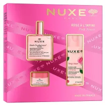 Nuxe Zestaw Pink Fever Huile Prodigieuse Florale suchy olejek do piel�gnacji twarzy, cia�a i w�os�w + Very Rose koj�ca woda micelarna 3w1 + Very Rose r�any balsam do ust 50 ml + 100 ml + 15 g