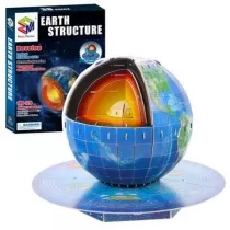 Puzzle 3D edukacyjne planeta ziemia 50el Leantoys