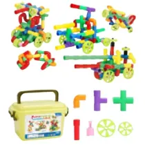 Klocki konstrukcyjne Rurki w skrzynce 176 element�w