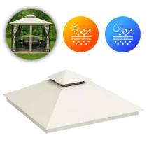 Dach do pawilonu ogrodowego 3x3 m wodoodporne poszycie otwr wentylacyjny beowy